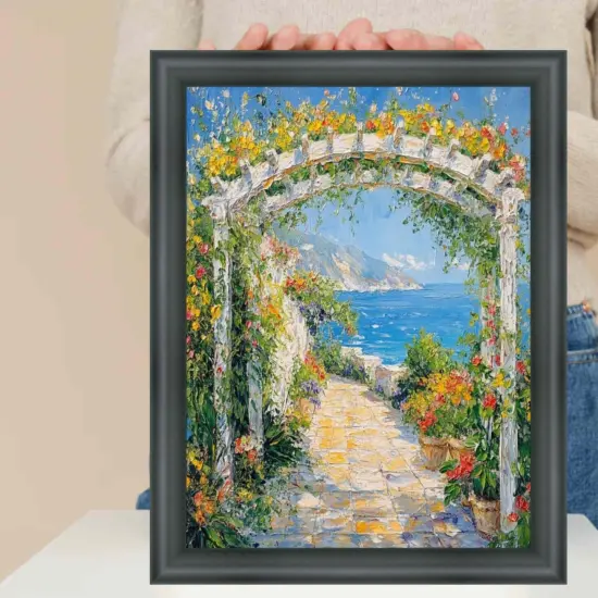 Round Matte Black Picture Frame 22x30 frame {7}