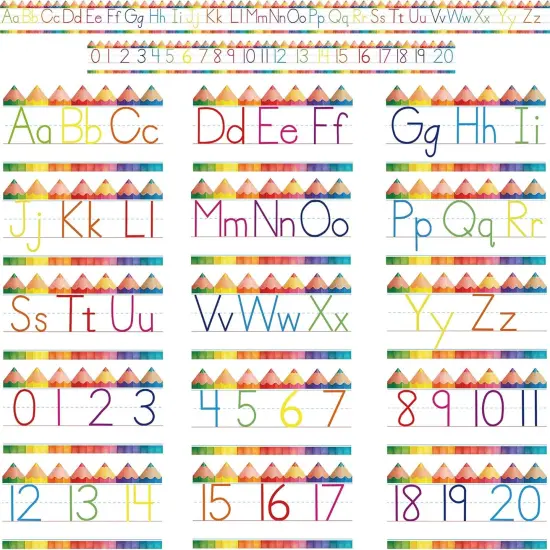 15 PCS Crayon ABC Manuscript Alphabet Line {1}
