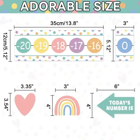 Pastel Color Number Line (-20 to +120) Bulletin Board {2}