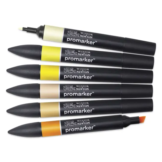 Winsor & Newton Promarkers - Set of 6, Yellow Tones {1}