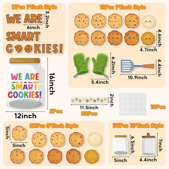 146Pcs Smart Cookies Bulletin Board Classroom Decoration Set {2}