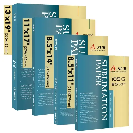 A-SUB 105g Sublimation Paper 150-1500 Sheets in Multiple Sizes {2}