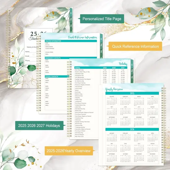 Teacher Planner 2025-2026 - 9.7'' x 7.7'' {4}