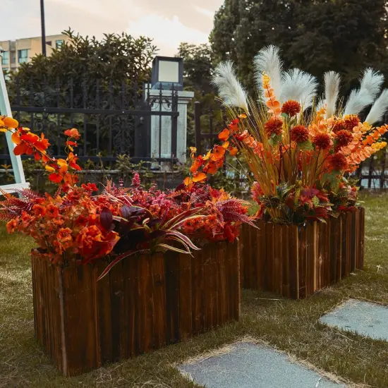 15 Bunches Artificial Fall Flowers Faux Fake {4}