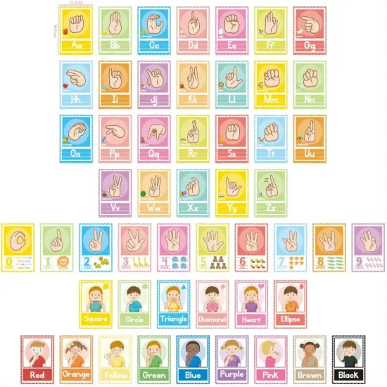 51Pcs ASL Alphabet Line Bulletin Board Set {1}