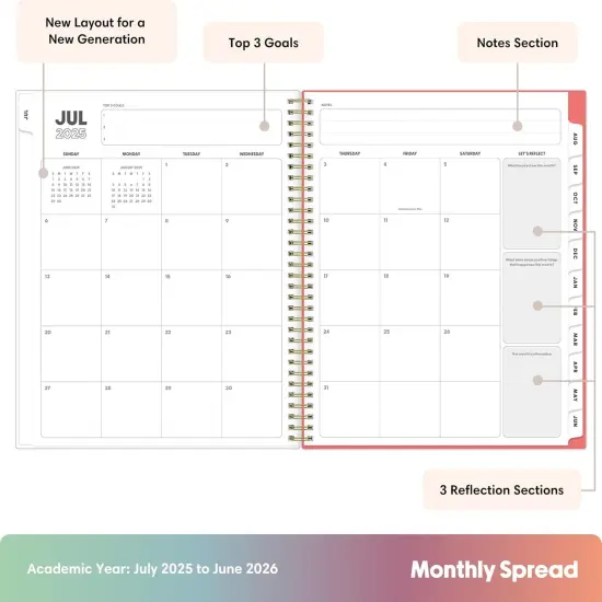 Academic Year Planner 2025-2026 - 8.5" x 11" - Gladys {4}