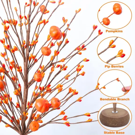 2 Pack Artificial Tabletop Fall Tree for Decor {2}