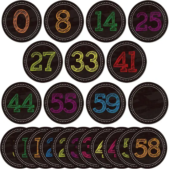 60 PCS Classroom Number Cutouts Bulletin Board Decor {1}