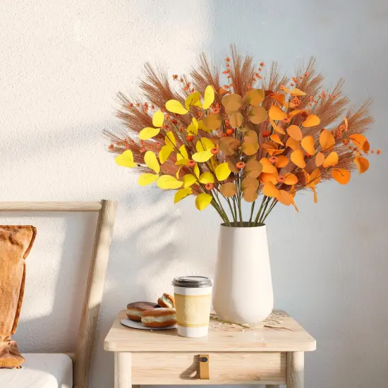 12Pcs 27.5" Artificial Fall Flowers Bouquets {3}