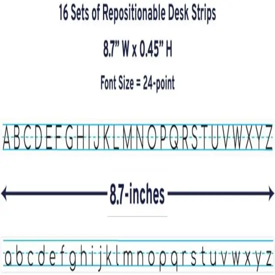 Alphabet Letters with Lines - Desk Strips (16 Pack) {1}