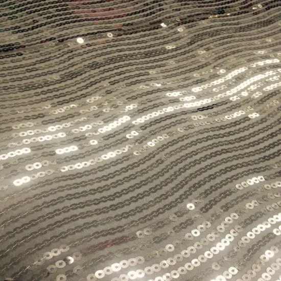 1 Yard Gold Taffeta Fabric with Hypnotic Sequins 54/56" Inch Width {2}