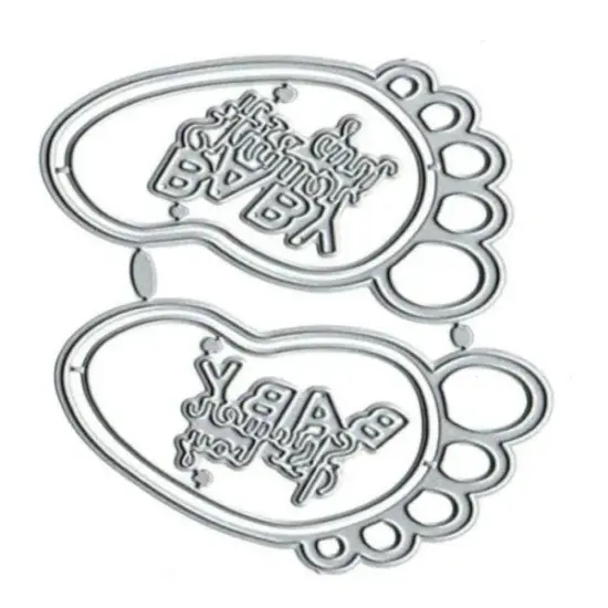 &ndash;&deg;hildren's Footprints Cutting Dies Set F07M2-7-ZG294 {1}