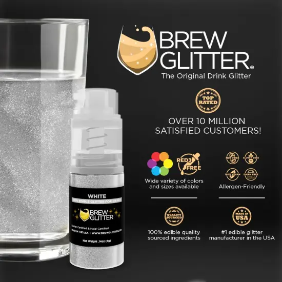White Edible Glitter Spray Pump | Brew Glitter&reg; {2}