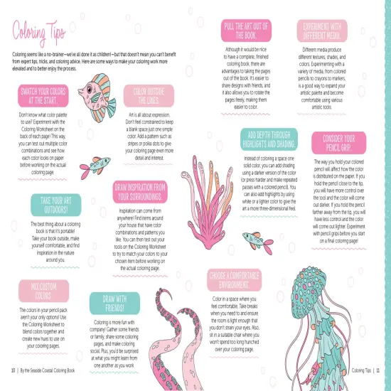 By the Seaside Coastal Coloring Book: 60 Patterns to Transport You to Your Happy Place {2}