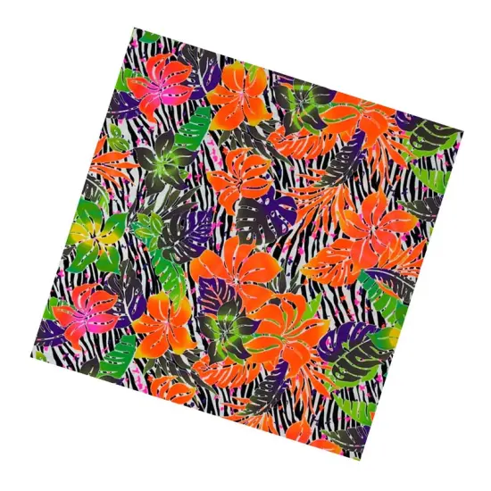 Tropical Zebra Printed Spandex {5}