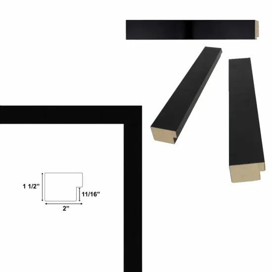 Modern Gallery Wall Gloss Black Picture Frame 12x16 frame {2}