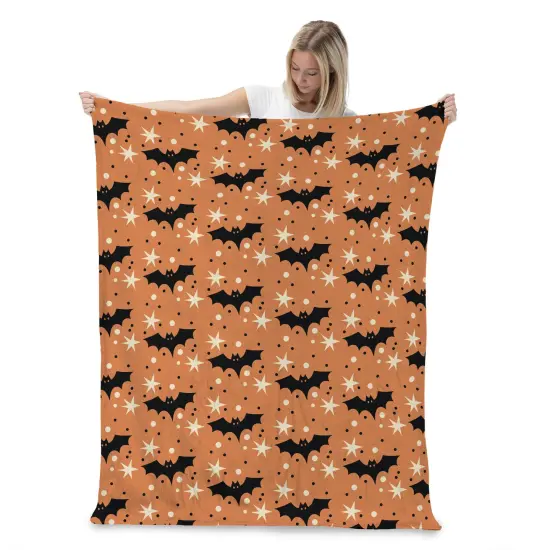 Halloween Silk Touch Throw Blanket Flying Bats {2}
