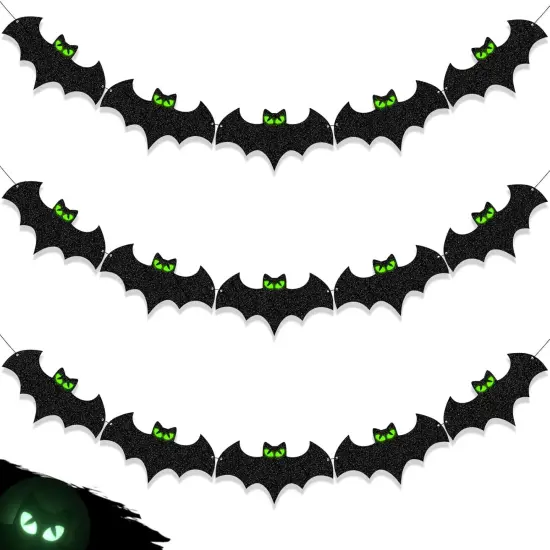 Halloween decorations - Glow Eyes Bats {1}