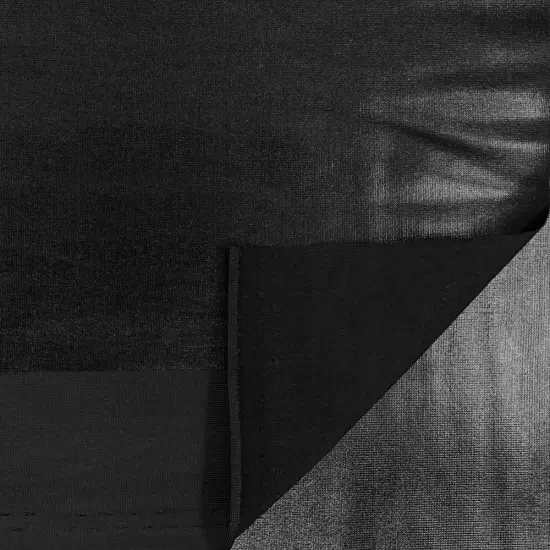 1 Yard Fantasy Foil Polyester Spandex Fabric 36" x 58/60" Black/Black {3}