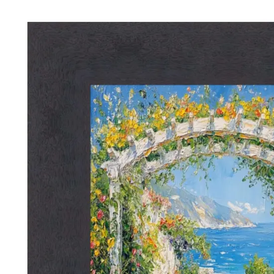 Contemporary Cappuccino Cafe Wood Picture Frame 24x24 frame {2}