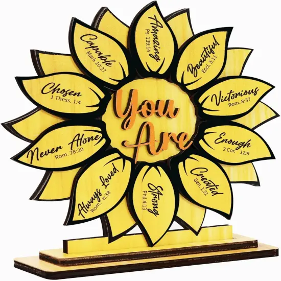 God Says You Are 2-Layer Wood Plaque, Christian Gifts for Women Birthday {1}
