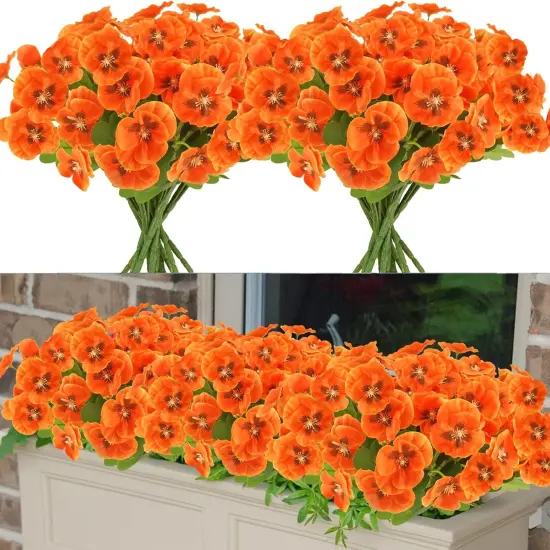 6 Bundles Artificial Fall Flowers Outdoors {1}