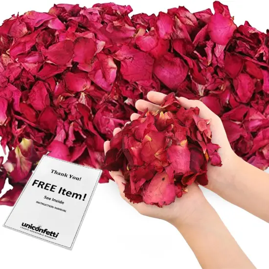 Dried Flower Red Rose Biodegradable Confetti - Flower Petals for Weddings, Flower Girl Toss, Wedding Send Off Ideas {1}