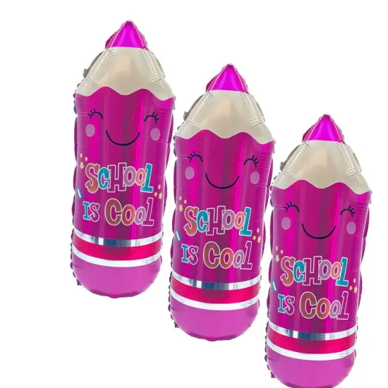 LA Balloons&reg; 29 Inch Back To School Pencil Pink Balloon {5}
