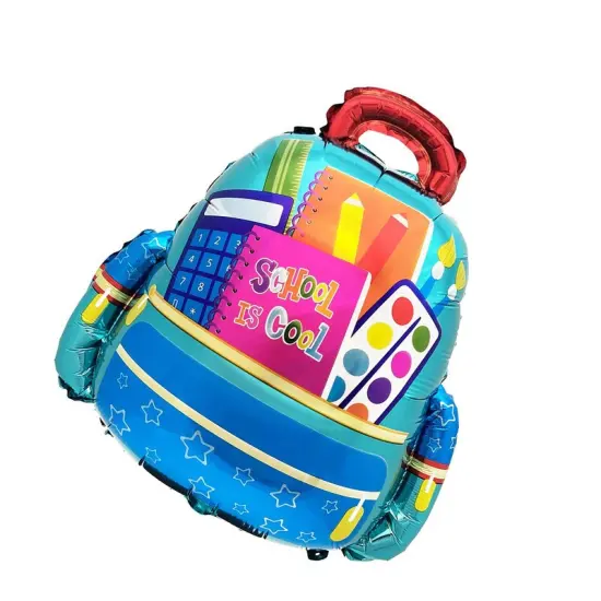 LA Balloons&reg; 24 Inch School Is Cool Backpack Blue Balloon {2}