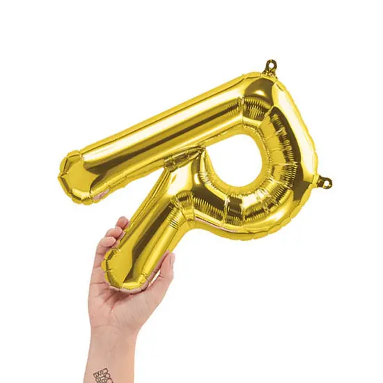 NorthStar Balloons&reg; 16" Gold Letter R Balloon Air Fill Only {5}