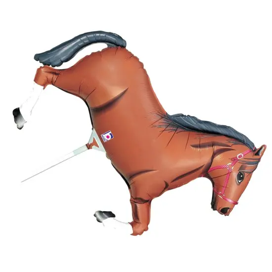 14" Brown Horse Mini Shape Balloon Air Fill Only {3}