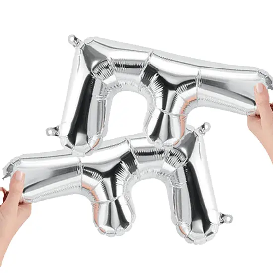 NorthStar Balloons 16" Silver Letter F Balloon Air Fill Only Foil Mylar {3}