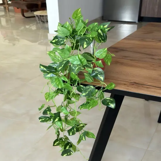 2pcs Artificial Hanging Plants Fake Hanging Greenery Leaves Faux Ivy Vine for Indooor Outdoor Decor Home Room {1}