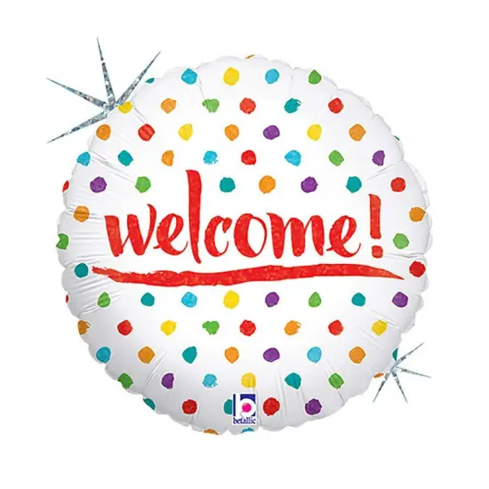 Betallic&reg; 18 Inch Welcome Dots Balloon {1}
