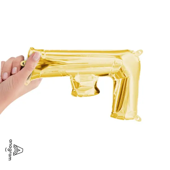 Anagram&reg; 16" Gold Letter F Balloon Air Fill Only Foil Mylar {2}