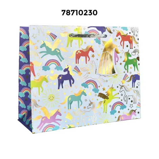 Vibrant Patterned Gift Bags 10" X 4" X 8" {2}