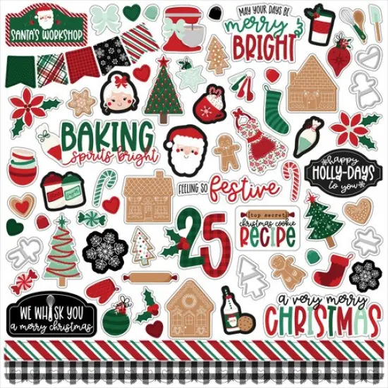 Echo Park Baking Spirits Bright 12 x 12 Cardstock Stickers {1}