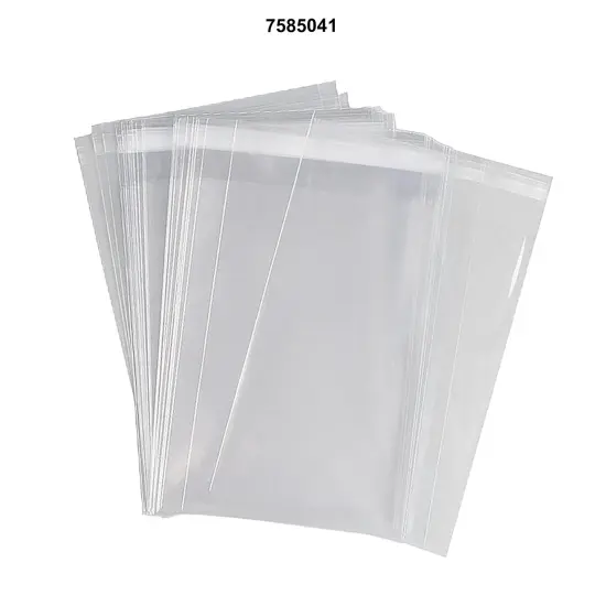 Self-Sealing 1.2 Mil Poly Bags with Lip 4 1/2'' x 5 9/16'' {2}