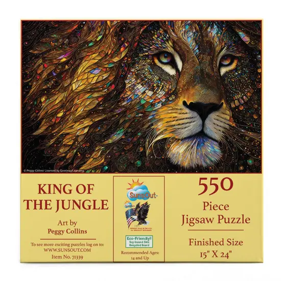 Sunsout King of the Jungle 550 pc Jigsaw Puzzle 71339 {4}