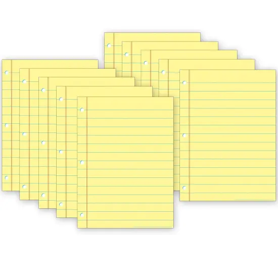 Smart Poly&reg; PosterMat Pals&trade; Space Savers, 13" x 9-1/2", Yellow Notebook Paper, Pack of 10 {1}