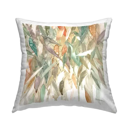 Cascading Rain Abstraction Decorative Printed Throw Pillow Design by Carol Robinson, 18 x 7 x 18 {1}