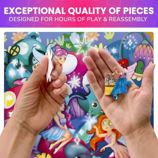 4x48 Puzzlesfor Kids | Mermaid, Princesses, Unicorns {4}