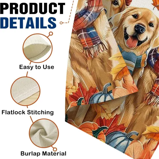 Welcome Fall Garden Yard Flag(Fall Golden Retriever) {2}