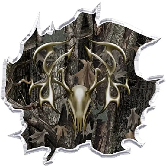 Camouflage Deer Hunting Camo Birthday Cake Topper Edible Icing Image 1/4 Sheet Frosting {1}