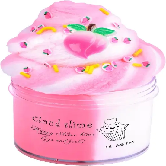 Pink Cloud Slime Kit with Cute Slime Charms (1pcs Cloud Slime) {1}