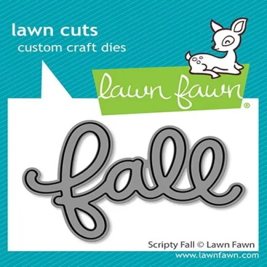Lawn Cuts Custom Craft Dies-Scripty Fall {1}