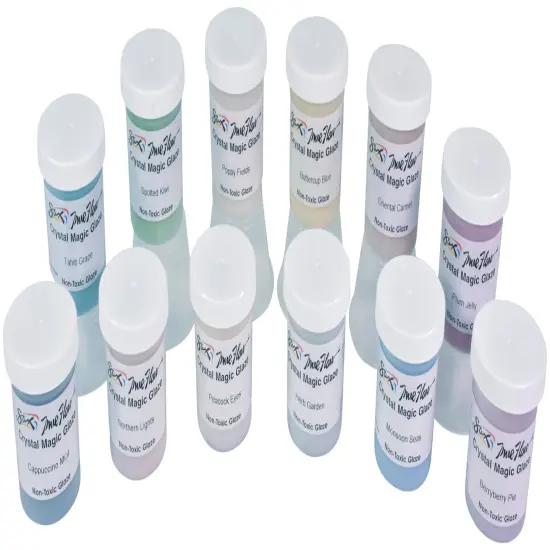 Sax Crystal Magic Glazes, 4 Ounce Jars, Assorted Colors, Set of 12 {4}