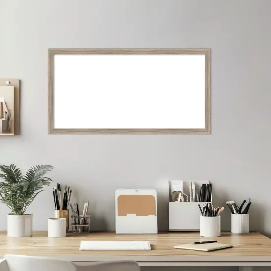 Hardwood Wedge Framed Dry Erase Magnetic Board White Wash {6}