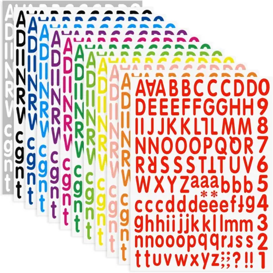 3024 Letter Stickers 24 Sheets Alphabet Number {1}