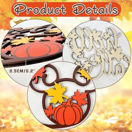 Hello Fall Wood Sign Decoration {4}